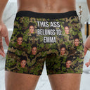 Custom Photo This Belongs To Wife - Funny Gift For Husband, Boyfriend - Personalized Men's Boxer Briefs