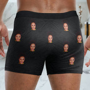 Photo personnalisée « L'Homme Légende » – Cadeau humoristique pour mari ou petit ami – Boxer homme personnalisé
