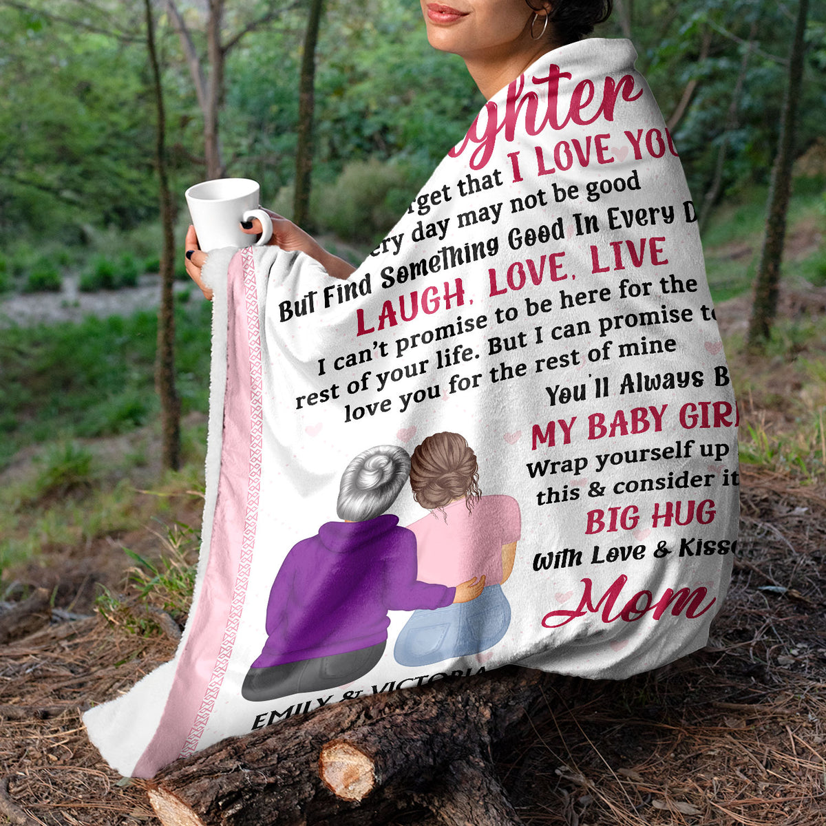 We Love You Mom Blanket, Custom Image Blanket, Blanket For Mom, Gift B