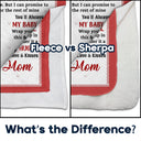 Never Forget That I Love You Mom - Gift For Daughters - Personalized Fleece Blanket