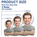 Custom Photo Funny Face Flat Art Family - Gift For Kids, Parents, Siblings - Personalized Custom Shaped Pillow