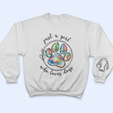 Just A Girl Who Loves Dogs Cats - Birthday, Loving Gift For Dog Lover, Cat Mom, Pet Mum - Personalized Unisex Sweatshirt With Design On Sleeve