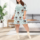 Custom Photo This Is My Pawjama Shirt - Birthday, Loving Gift For Dog Lover, Cat Mum, Pet Mom - Personalized Women's Sleep Tee
