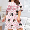 Custom Photo Official Sleepshirt - Birthday, Loving Gift For Dog Lover, Cat Mum, Pet Mom - Personalized Women's Sleep Tee