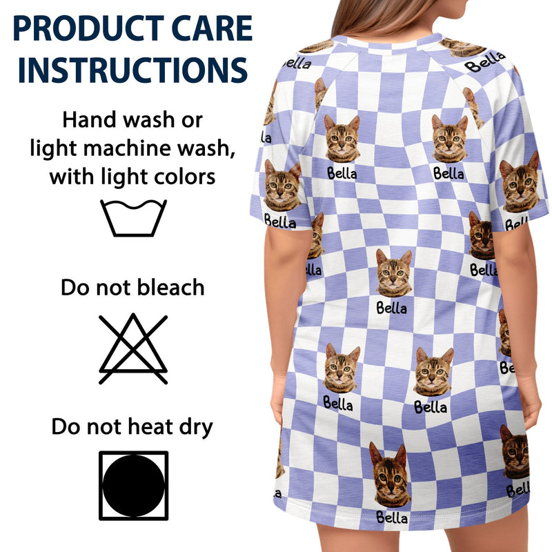 Custom Photo Official Sleepshirt - Birthday, Loving Gift For Dog Lover, Cat Mum, Pet Mom - Personalized Women's Sleep Tee
