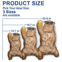 Papa Ours - Cadeau pour les pères - Oreiller personnalisé en forme de cœur