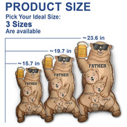 Papa Bear - Gift For Fathers - Personalized Custom Shaped Pillow