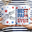 Best Dad Ever - Gift For Father, Grandpa - 3D Inflated Effect Printed Mug, Personalized White Edge-to-Edge Mug