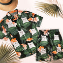 Custom Photo Funny Family Pet Face - Gift For Couples, Best Friends, Siblings, Dog And Cat Lovers - Personalized Hawaii Set Shirt And Shorts