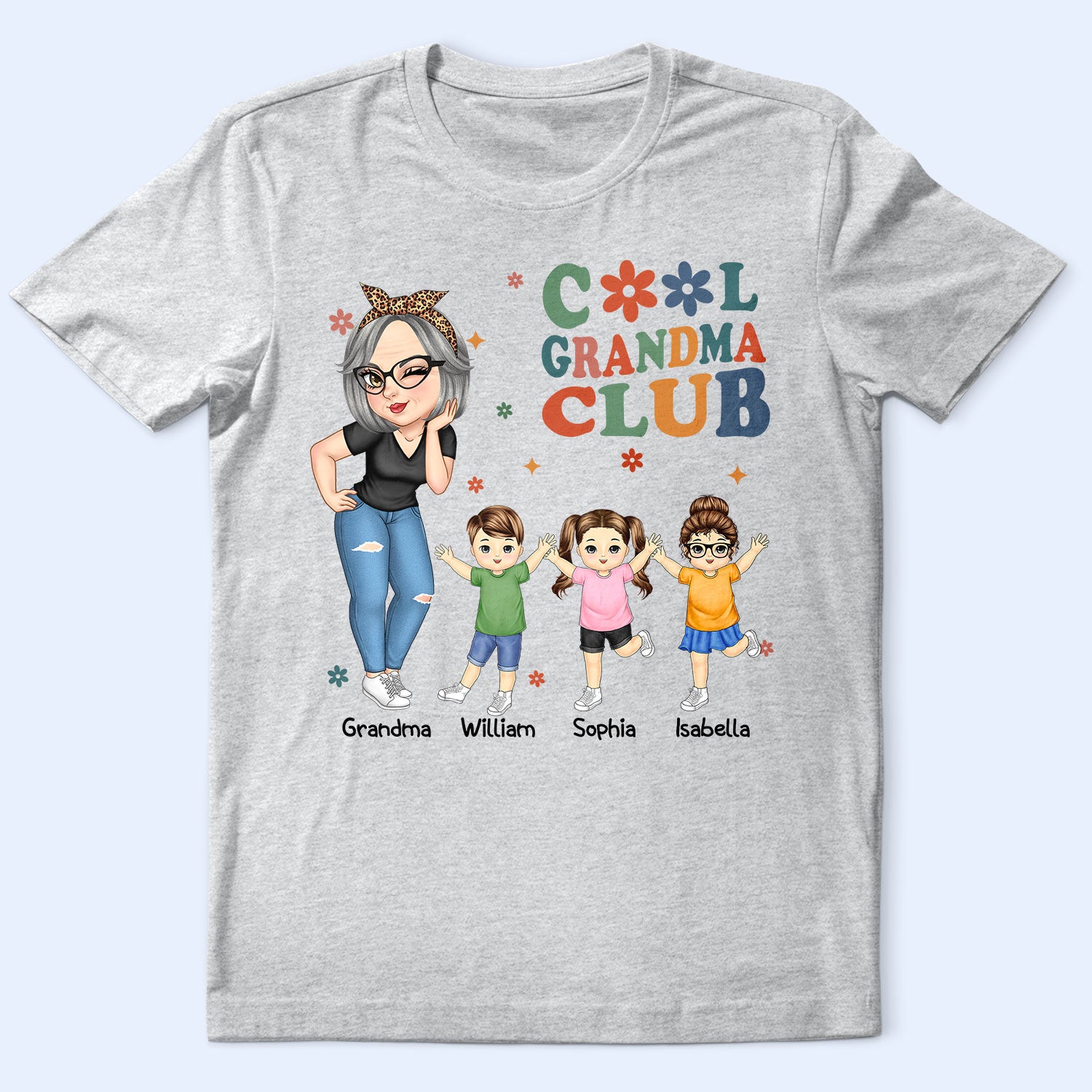 Cool Grandma Club - Funny Gift For Grandma, Mom, Nana, Gigi - Personalized T Shirt