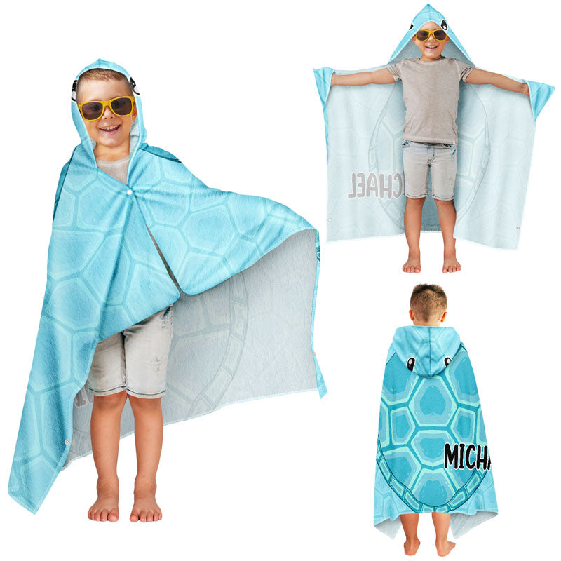 Kids Cosplay Animal At The Beach - Personalized Hooded Beach Towel