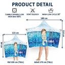 Kids On The Beach Sand Pool - Personalized Hooded Beach Towel