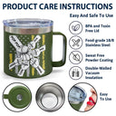 Best Dad Grandpa Ever - Personalized 14oz Stainless Steel Tumbler With Handle