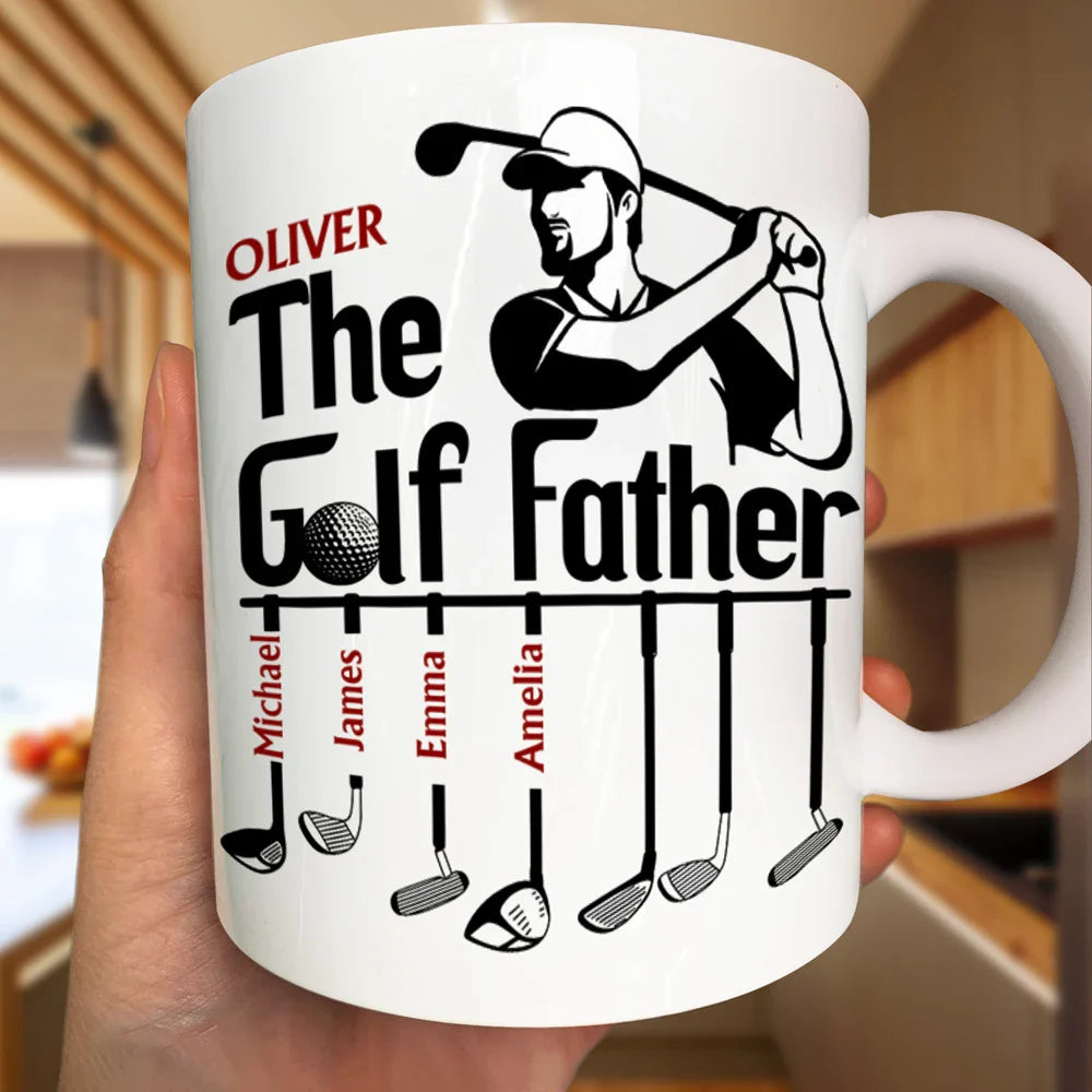 The Golf Father Funny Golfer Dad - Personalized Mug