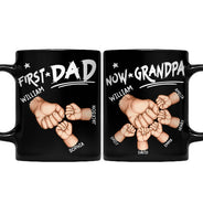First Dad Now Grandpa First Bump - Personalized Mug