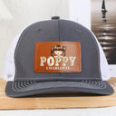 Vintage Map Titles Chibi Kids - Personalized Leather Patch Hat
