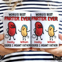 World's Best Farter Ever I Meant Father - 3D Inflated Effect Printed Mug, Personalized White Edge-to-Edge Mug