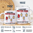 World's Best Farter Ever I Meant Father - 3D Inflated Effect Printed Mug, Personalized White Edge-to-Edge Mug