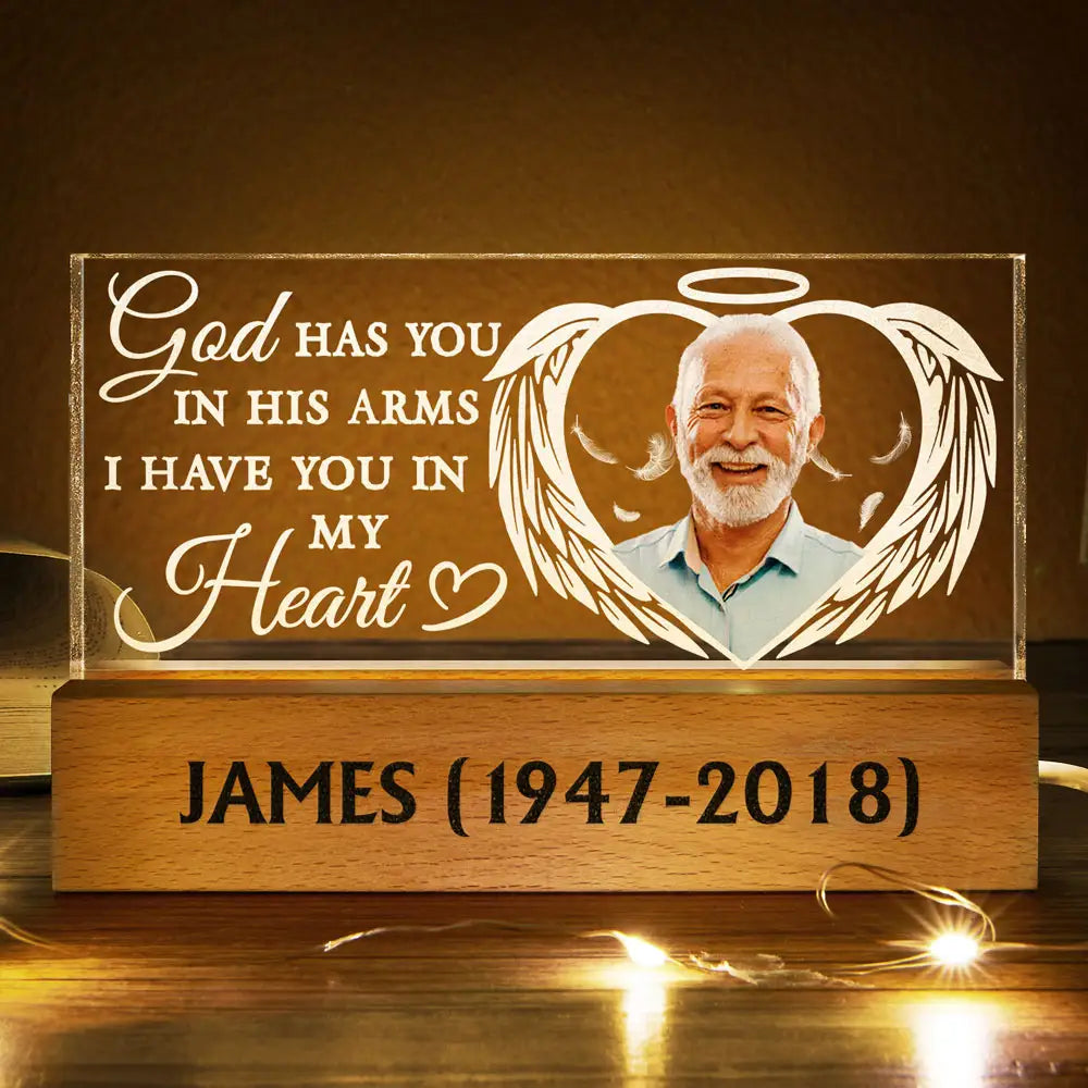 Custom Photo Your Light Always Shine In My Heart - Personalized Rectangle LED Light