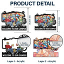 Couple de camping, mari et femme, partenaires de camping pour la vie - Attrape-soleil personnalisé en acrylique à suspendre à une fenêtre