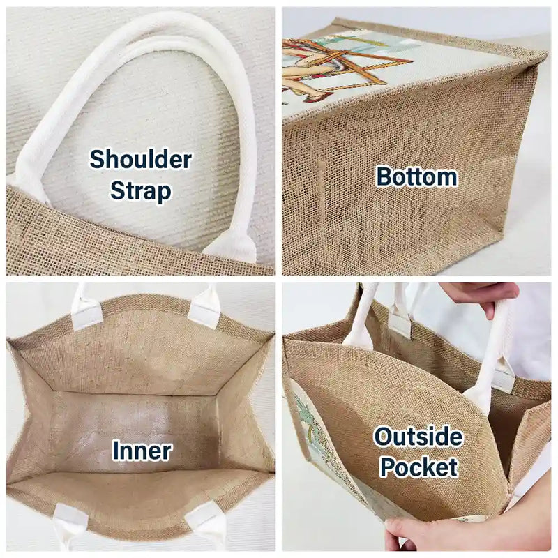 The Beach Is Calling And I Must Go - Personalized Jute Tote Bag