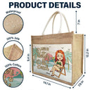 The Beach Is Calling And I Must Go - Personalized Jute Tote Bag