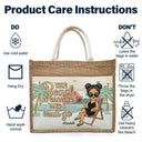 The Beach Is Calling And I Must Go - Personalized Jute Tote Bag