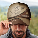 Family Holding Hands Parents & Kids - Personalized Classic Cap
