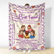 Meilleurs amis pour toujours connectés par le cœur - Couverture polaire personnalisée, couverture sherpa 