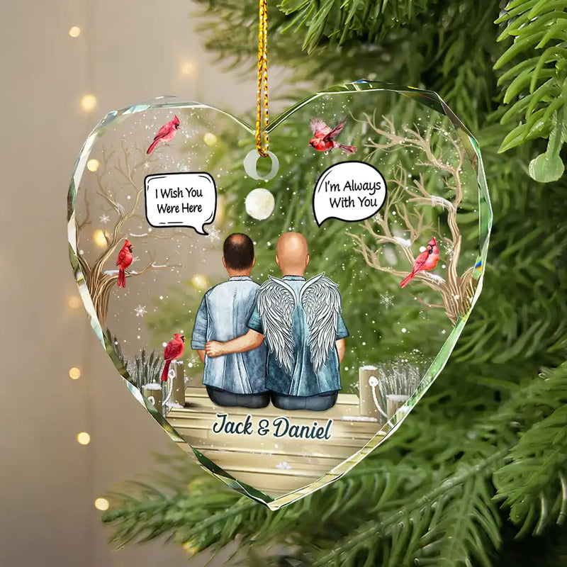 Christmas Will Never Be The Same Without You - Personalized Heart Shaped Glass Ornament