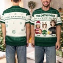 Family - Christmas Gift For Family, Sibling, Friend Flat Art - Personalized Short Sleeve Sweater