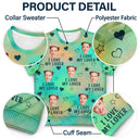 Gift For Couples - Custom Photo Christmas Funny I Love My Lover - Personalized Short Sleeve Sweater