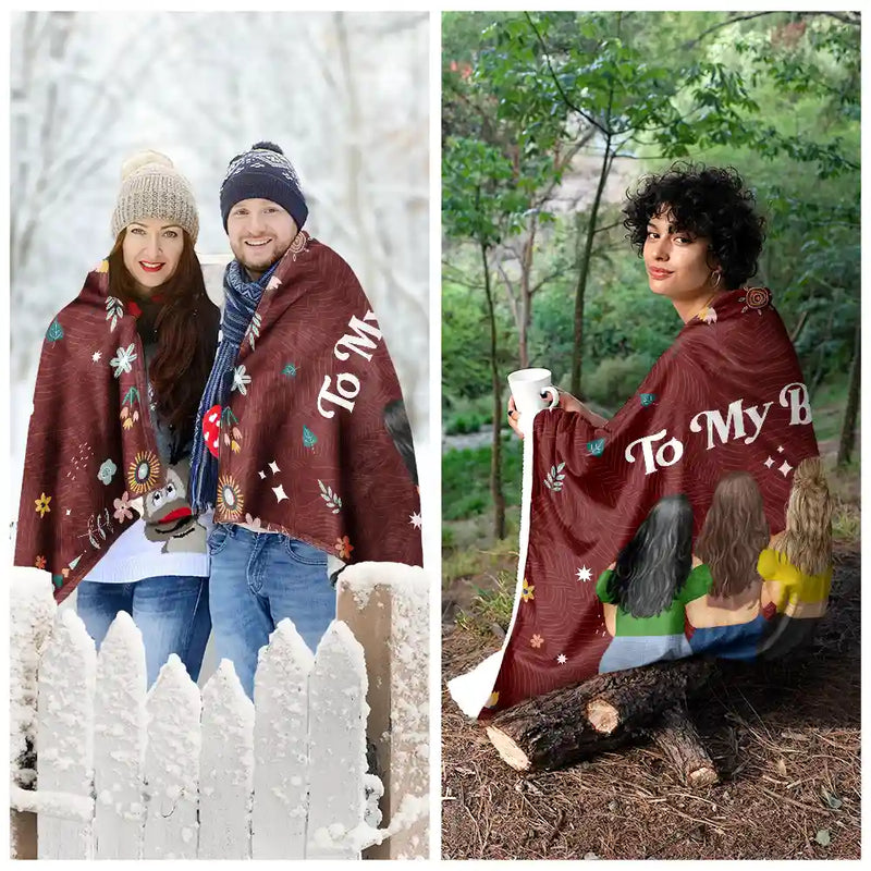 Gift For Bestie,Gift For Sisters,Love - Think Of This Blanket As A Hug From Me To You Besties Sisters - Personalized Wearable Blanket
