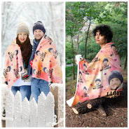 Gift For Couples, Gift For Husband, Gift For Wife - Custom Photo Funny I Love My Husband - Personalized Wearable Blanket