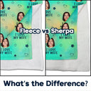 Gift For Couples, Gift For Husband, Gift For Wife - Custom Photo Funny I Love My Husband - Personalized Wearable Blanket