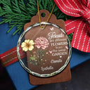 Gift For Bestie, Gift For Sisters - Birth Flower Sisters Are Different Flowers From The Same Garden - Personalized Circle Glass Ornament
