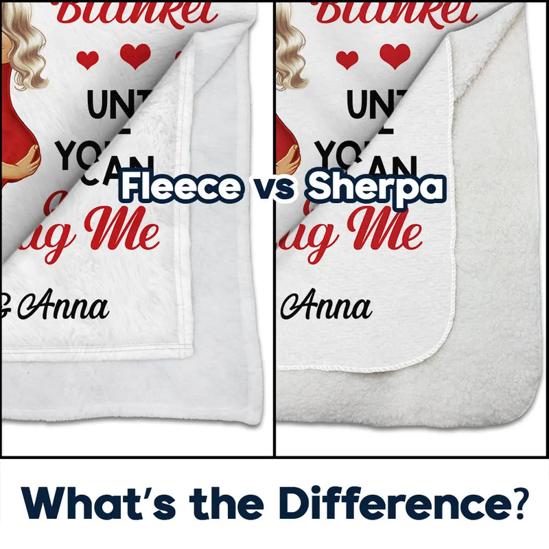 Gift For Couples, Gift For Husband, Gift For Wife, Gift For Boyfriend, Gift For Girlfriend - Hug This Blanket Until You Can Hug Me Couples - Personalized Fleece Blanket, Sherpa Blanket
