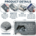 New Dad, Gift For Father, Gift For Husband - Custom Photo From The Bump Now You Can Carry Me Too - Personalized Card Wallet With Money Clip
