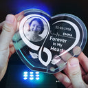 Memorial - Custom Photo Memorial I'm Always With You Forever In Heart - Personalized Crystal Heart