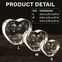 Gift For Couples - Custom Photo Loving Couple Family - Personalized Crystal Heart
