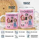 Gift For Couples, Gift For Husband, Gift For Wife, Happy - Y2K Bestie Sister Forever 3D Inflated Effect Printed Mug, Personalized White Edge-to-Edge Mug