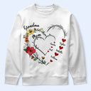 Gift For Grandma, Love, Gift For Mother - Mom's Grandma's Sweethearts Flower - Personalized T Shirt