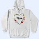 Gift For Grandma, Gift For Mother - Grandma Nana Mom Birth Flower - Personalized T Shirt

