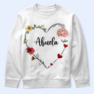 Gift For Grandma, Gift For Mother - Grandma Nana Mom Birth Flower - Personalized T Shirt
