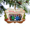 Best Friends Here's To Another Year Of Bonding Over Alcohol - Christmas Gift For Siblings And Colleagues - Personalized Custom Wooden Ornament