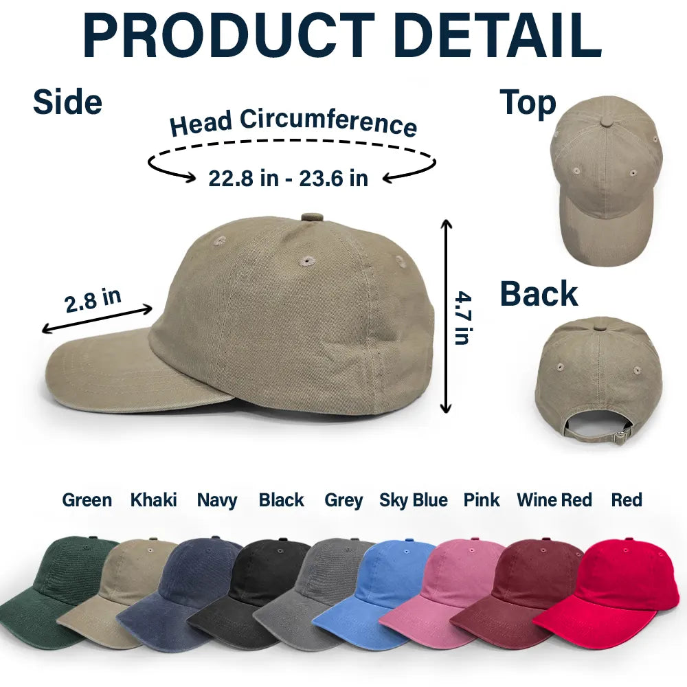 Camper Queen Classy Sassy - Personalized Vintage Washed Denim Cap