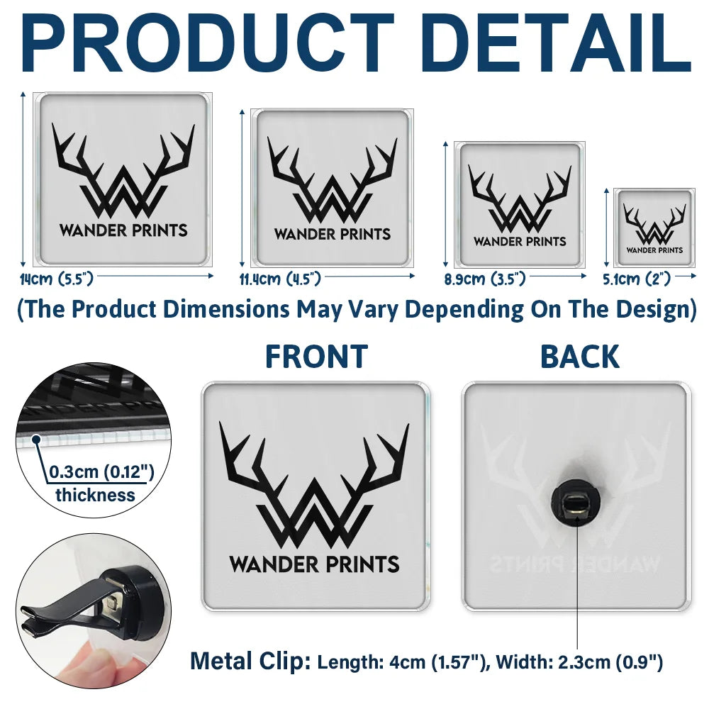 Gift For Couples, Gift For Husband, Gift For Wife, Gift For Boyfriend, Gift For Girlfriend, Love - Custom Photo Couple Drive Safe I Freaking Love You - Personalized Acrylic Car Vent Clip