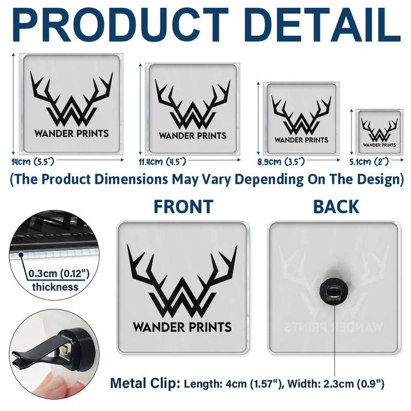 Gift For Couples, Gift For Husband, Gift For Wife, Gift For Boyfriend, Gift For Girlfriend, Love - Custom Photo Couple Drive Safe I Freaking Love You - Personalized Acrylic Car Vent Clip