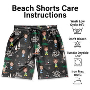 Gift For Father,Gift For Grandpa,Non-Eng,Photo,Confident - Custom Photo Best Dad Ever Palm Tree And Sailing - Personalized Unisex Beach Shorts