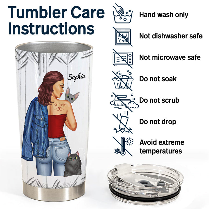 Best Cat Mom Ever - Gift For Cat Lovers - Personalized Custom Tumbler